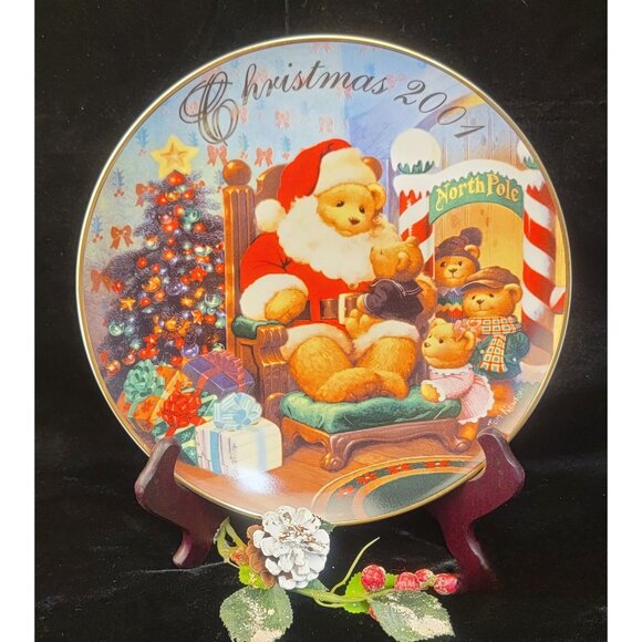 Vintage Avon Porcelain Collector's Plate "A Visit From Santa" - Picture 8 of 10
